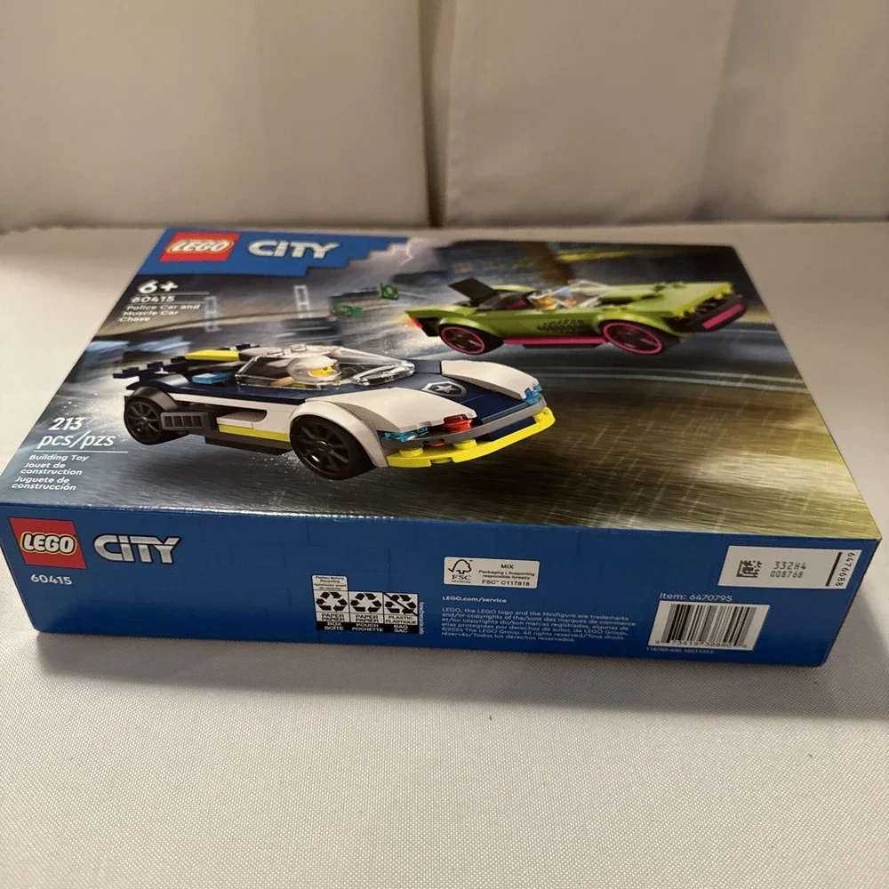 LEGO CITY: Police Car and Muscle Car Chase (60415) Complete With Box Instruction
